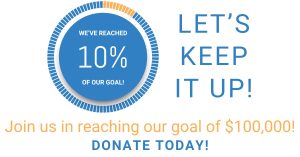 To show that we've reached 10% of our fundraising goal.